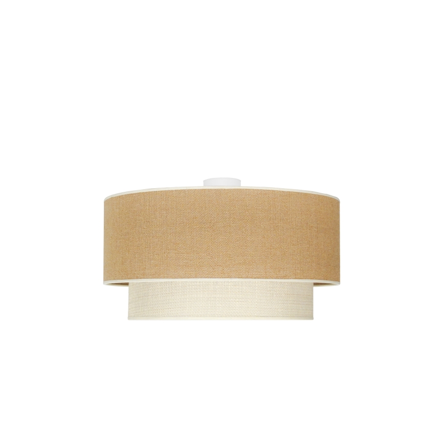 Duolla - Stropní svítidlo YUTE BOHO 3xE27/15W/230V pr. 60 cm hnědá/krémová