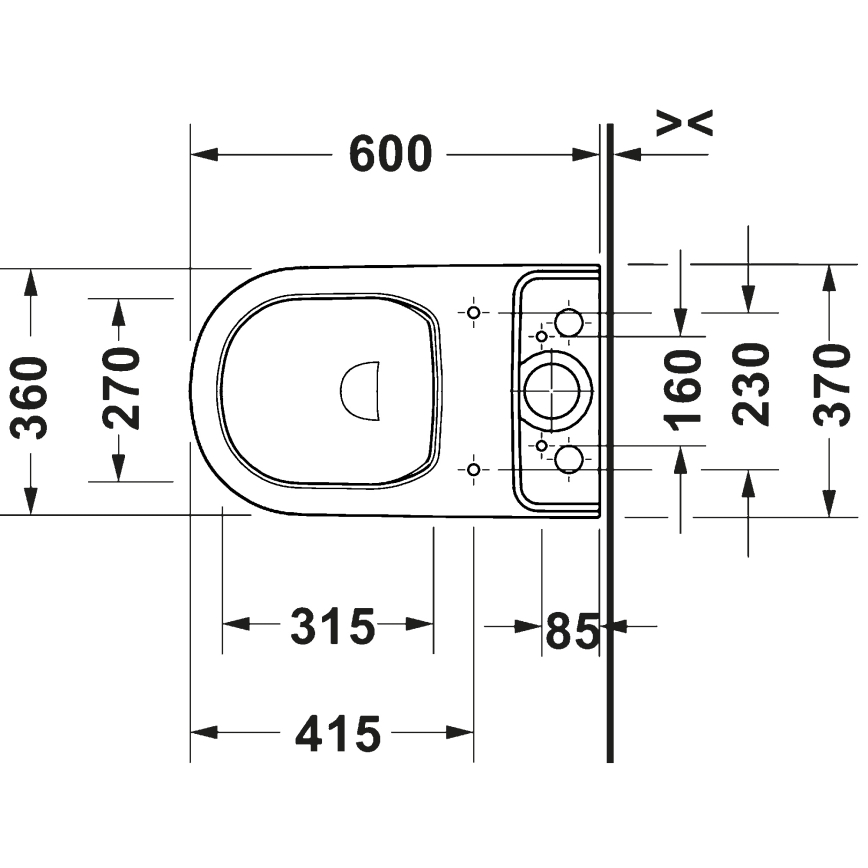 Duravit 20600900002 - WC kombi D-CODE keramika/lesklá bílá