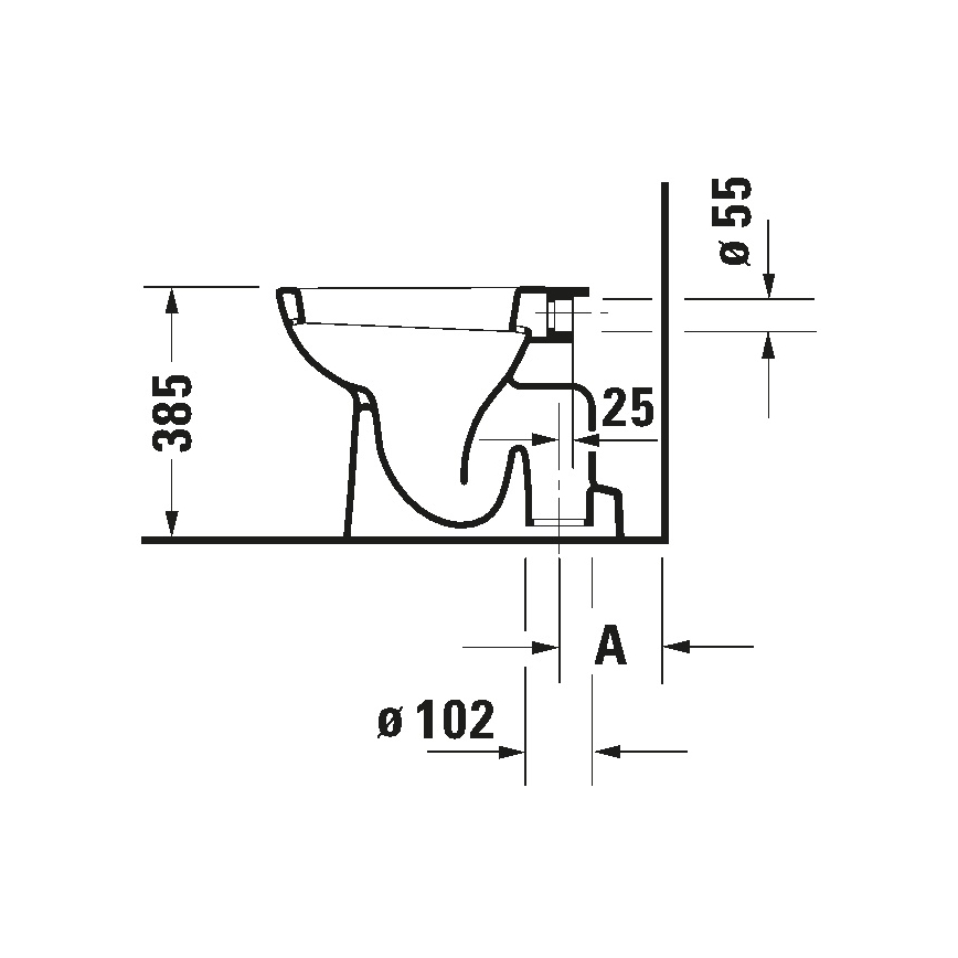 Duravit 21100100002 - Stojící WC D-CODE keramika/lesklá bílá