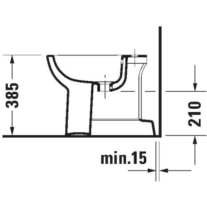 Duravit 22371000002 - Stojící bidet D-CODE 35,5x52,5 cm keramika/lesklá bílá