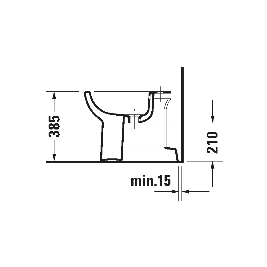 Duravit 22371000002 - Stojící bidet D-CODE 35,5x52,5 cm keramika/lesklá bílá