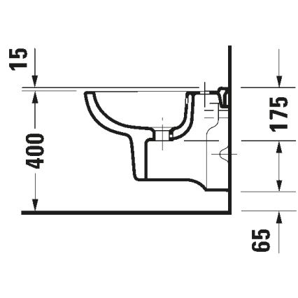 Duravit 22371500002 - Závěsný bidet D-CODE keramika/lesklá bílá
