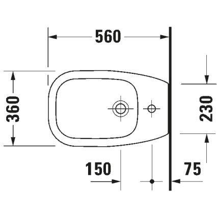 Duravit 22411000002 - Stojící bidet D-CODE 35,5x52,5 cm keramika/lesklá bílá