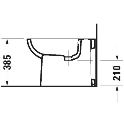 Duravit 22411000002 - Stojící bidet D-CODE 35,5x52,5 cm keramika/lesklá bílá