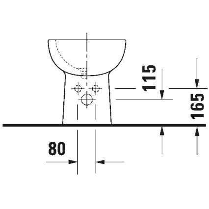 Duravit 22411000002 - Stojící bidet D-CODE 35,5x52,5 cm keramika/lesklá bílá