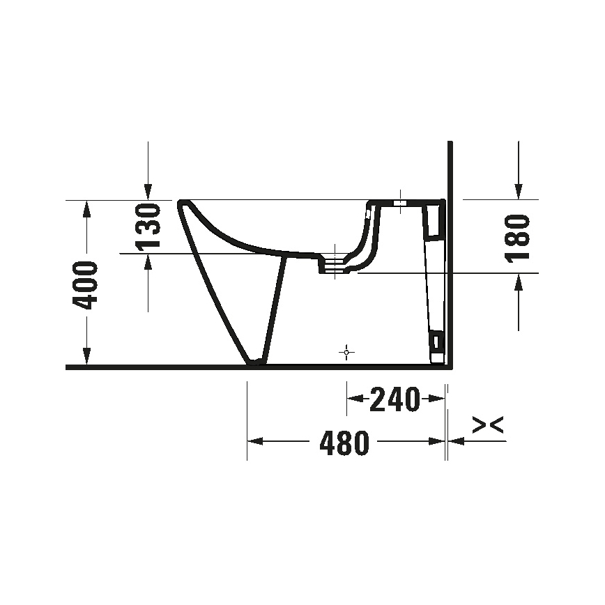 Duravit 2294100000 - Stojící bidet D-NEO keramika/lesklá bílá