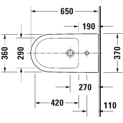 Duravit 2294100000 - Stojící bidet D-NEO keramika/lesklá bílá