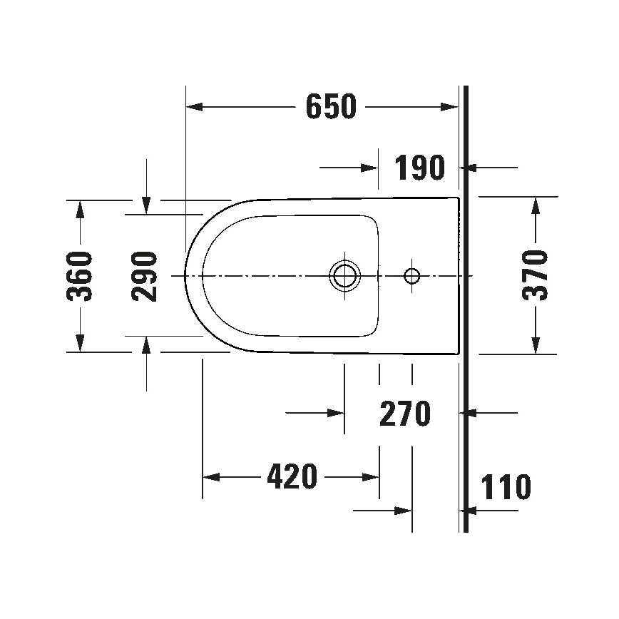 Duravit 2294100000 - Stojící bidet D-NEO keramika/lesklá bílá