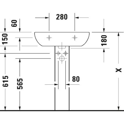 Duravit 23106000002 - Závěsné umyvadlo D-CODE 60x46 cm keramika/lesklá bílá