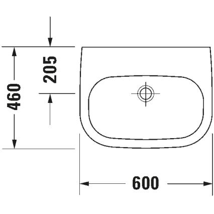 Duravit 23116000702 - Závěsné umyvadlo D-CODE 60x46 cm keramika/lesklá bílá