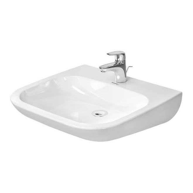 Duravit 23136000002 - Závěsné umyvadlo D-CODE 60x55 cm keramika/lesklá bílá