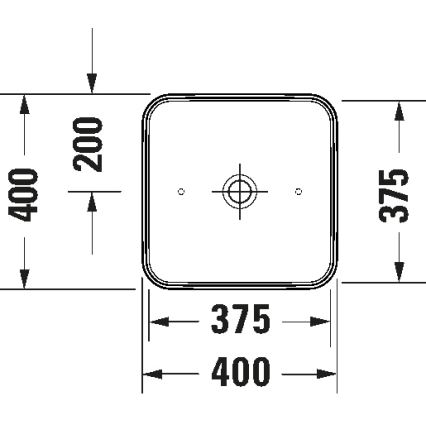 Duravit 2397400070 - Umyvadlo na desku D-NEO 40x40 cm keramika/lesklá bílá