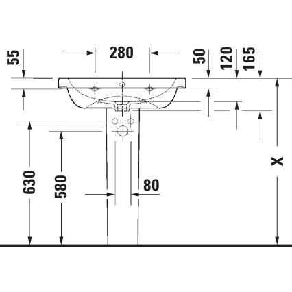 Duravit 23996500002 - Závěsné umyvadlo D-CODE 65x48 cm keramika/lesklá bílá