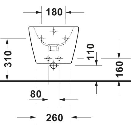 Duravit 27271500002 - Závěsný bidet D-CODE keramika/lesklá bílá