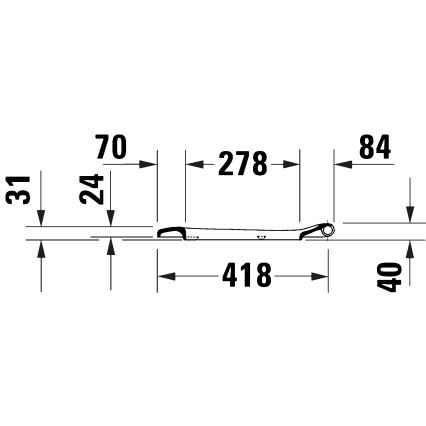 Duravit 28210000 - Záchodové prkénko D-CODE 37,4x43,3 cm bílá