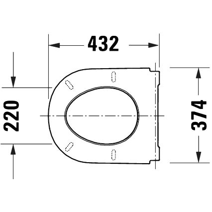 Duravit 28210000 - Záchodové prkénko D-CODE 37,4x43,3 cm bílá