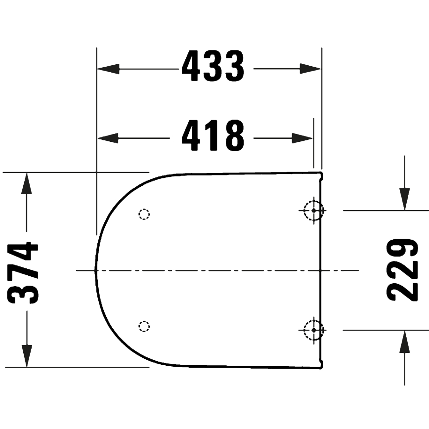 Duravit 28210000 - Záchodové prkénko D-CODE 37,4x43,3 cm bílá
