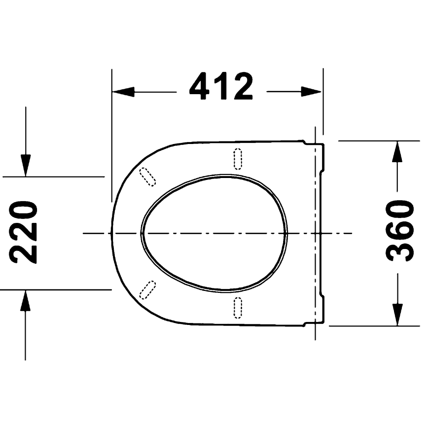 Duravit 28310000 - Záchodové prkénko D-CODE 37,4x42 cm bílá