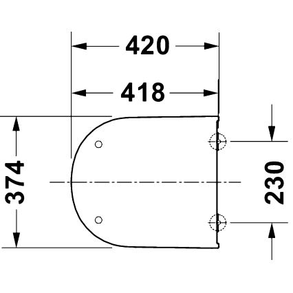 Duravit 28310000 - Záchodové prkénko D-CODE 37,4x42 cm bílá