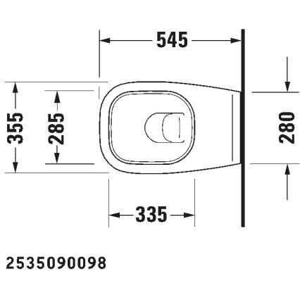 Duravit 45351900A1 - Závěsné WC s prkénkem D-CODE keramika/lesklá bílá