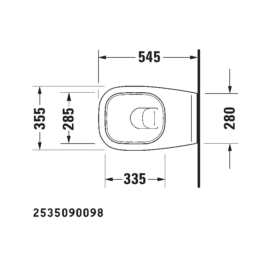 Duravit 45351900A1 - Závěsné WC s prkénkem D-CODE keramika/lesklá bílá