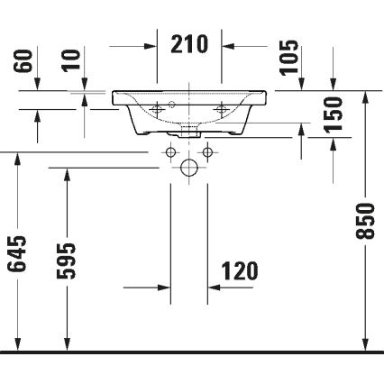 Duravit 742500000 - Závěsné umyvadlo D-NEO 50x40 cm keramika/lesklá bílá
