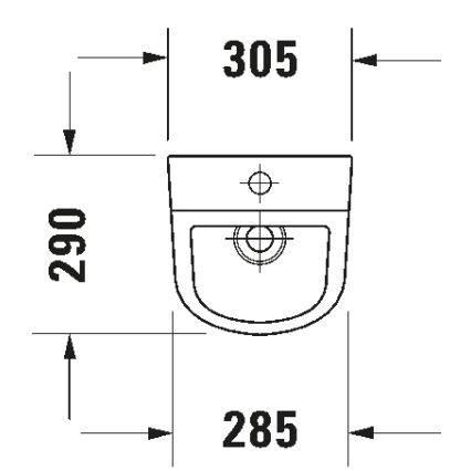 Duravit 828300000 - Pisoár Rimless D-CODE horní přívod, zadní odpad keramika/lesklá bílá