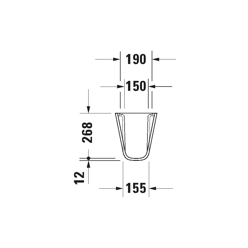 Duravit 8571800002 - Kryt na sifon D-CODE 30x26,8 cm keramika/lesklá bílá
