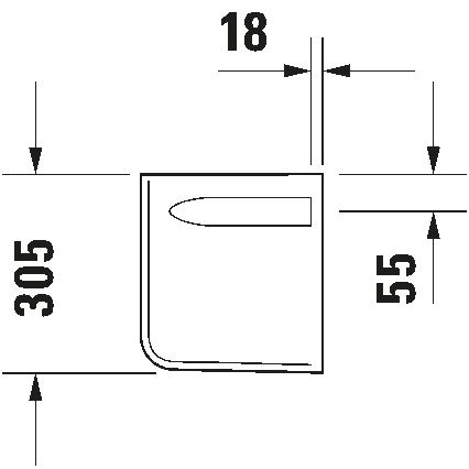 Duravit 8571800002 - Kryt na sifon D-CODE 30x26,8 cm keramika/lesklá bílá