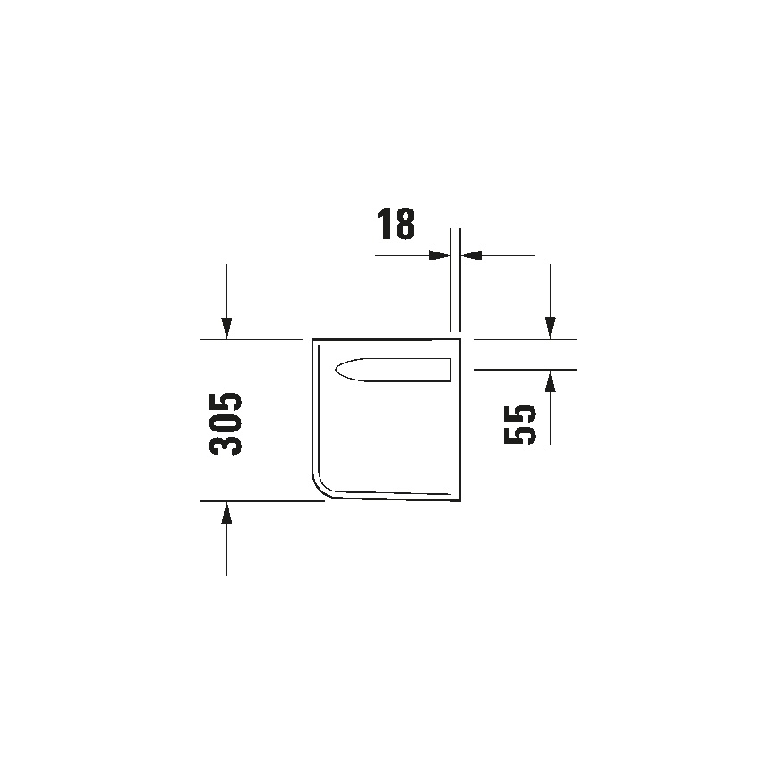 Duravit 8571800002 - Kryt na sifon D-CODE 30x26,8 cm keramika/lesklá bílá