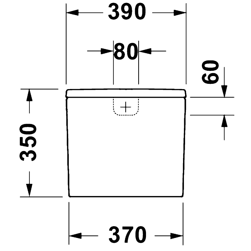 Duravit 9530000852 - Splachovací nádržka pro WC D-CODE 4,5/3l keramika/bílá