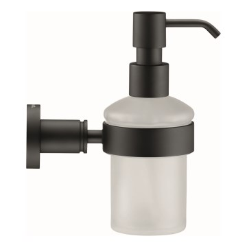 Duravit 99164600 - Nástěnný dávkovač mýdla D-CODE 390 ml mléčné sklo/matná černá