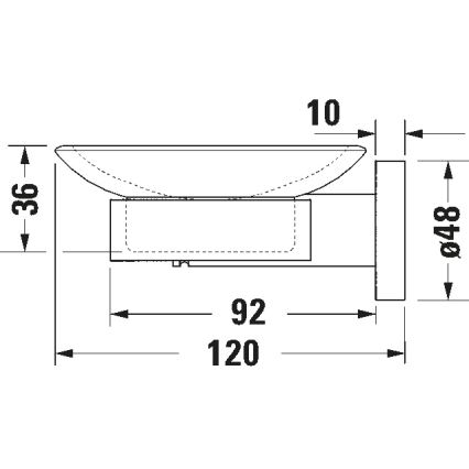 Duravit 99181000 - Nástěnná mýdlenka D-CODE pravá lesklý chrom