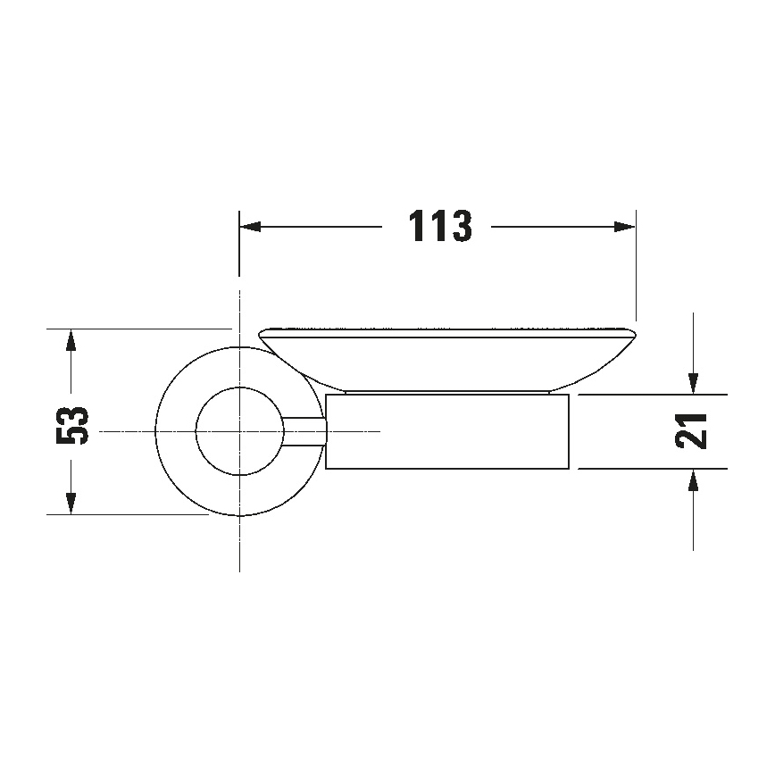Duravit 99181000 - Nástěnná mýdlenka D-CODE pravá lesklý chrom