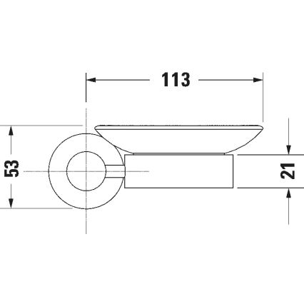 Duravit 99184600 - Nástěnná mýdlenka D-CODE pravá matná černá