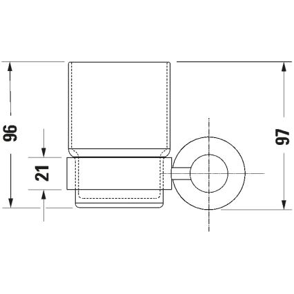 Duravit 99194600 - Nástěnný stojánek na zubní kartáčky D-CODE levá matná černá