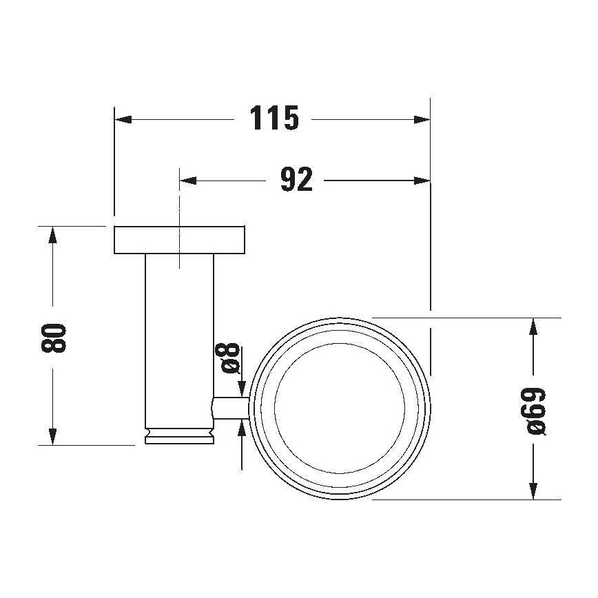 Duravit 99201000 - Nástěnný stojánek na zubní kartáčky D-CODE pravá lesklý chrom