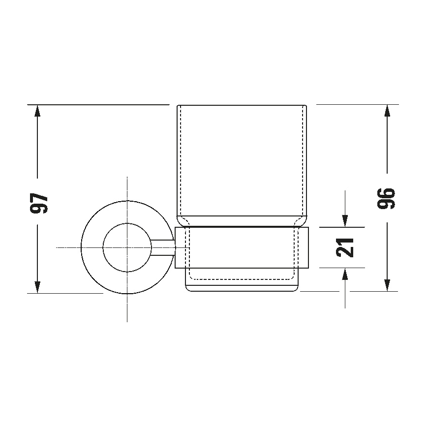 Duravit 99201000 - Nástěnný stojánek na zubní kartáčky D-CODE pravá lesklý chrom