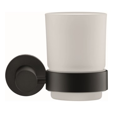 Duravit 99204600 - Nástěnný stojánek na zubní kartáčky D-CODE pravá matná černá