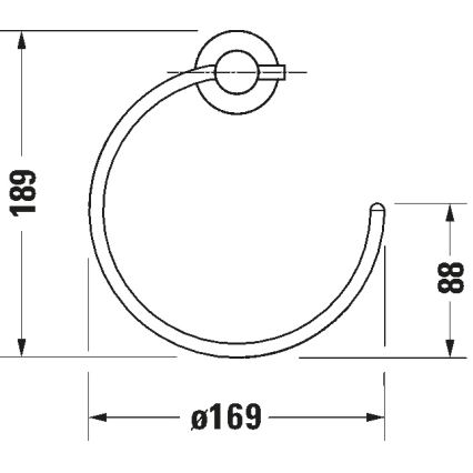 Duravit 99214600 - Nástěnný věšák na ručníky D-CODE matná černá