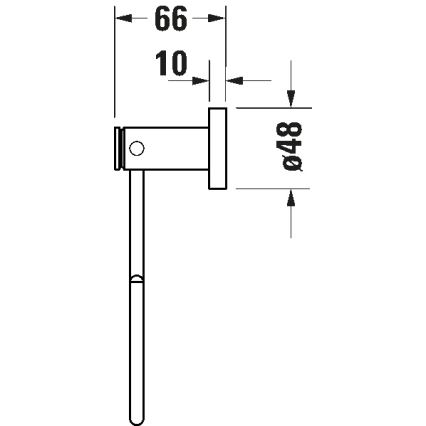 Duravit 99214600 - Nástěnný věšák na ručníky D-CODE matná černá