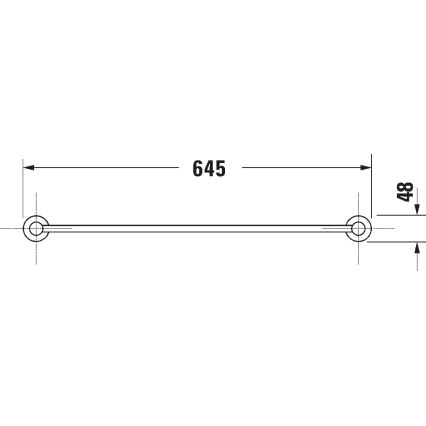 Duravit 99244600 - Nástěnný věšák na ručníky D-CODE 64,5 cm matná černá