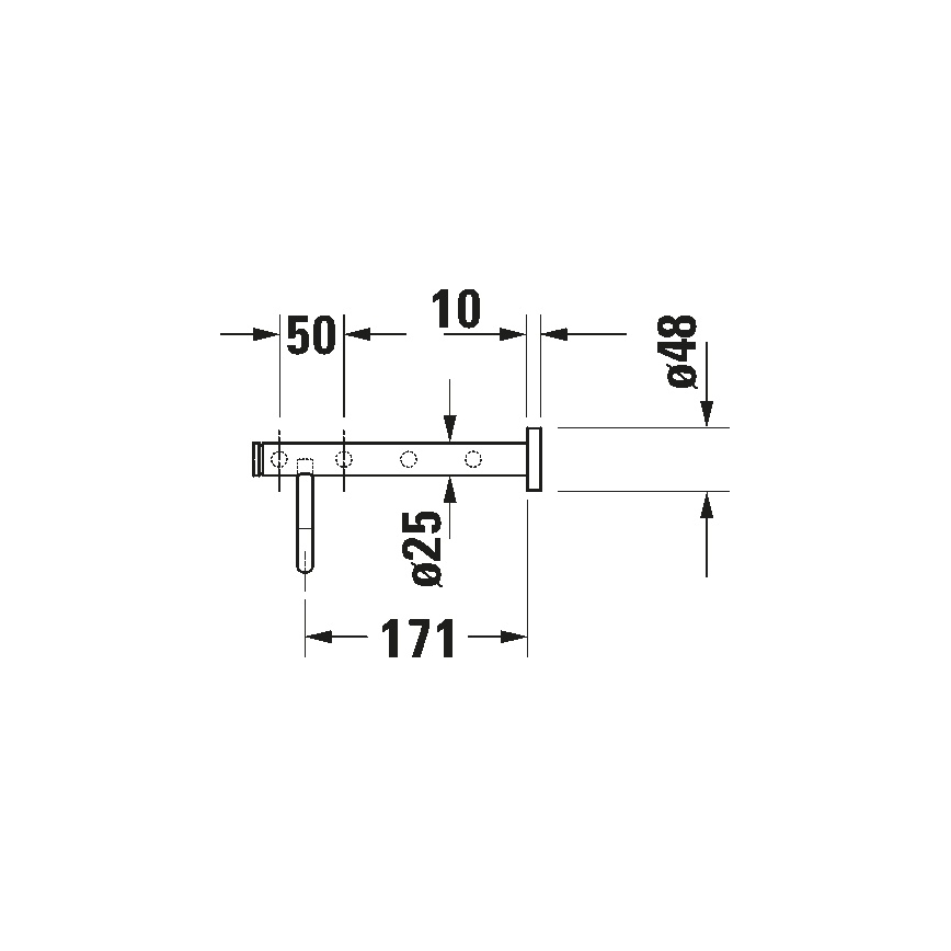 Duravit 99251000 - Nástěnný věšák na ručníky D-CODE 65 cm lesklý chrom