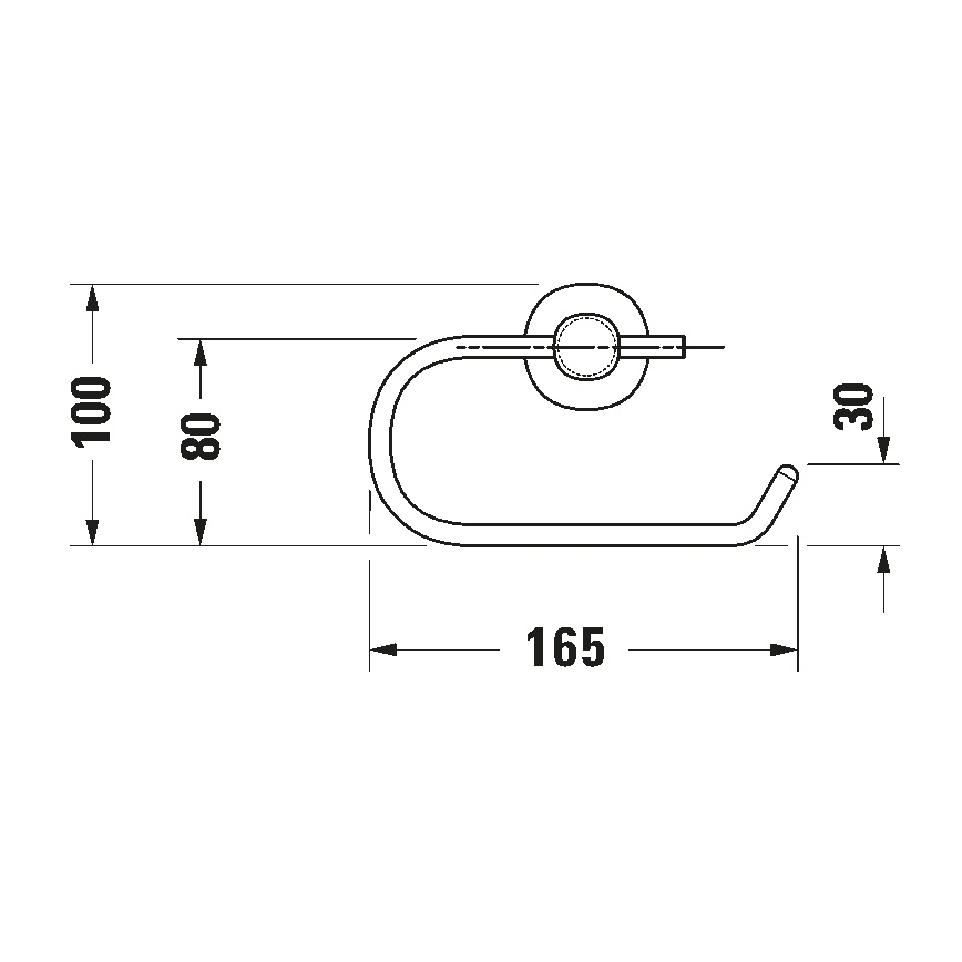 Duravit 99264600 - Držák toaletního papíru D-CODE matná černá