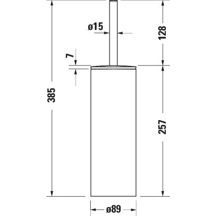 Duravit 99284600 - Stojací WC štětka D-CODE matná černá