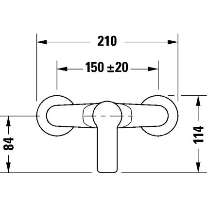 Duravit DC4230001010 - Nástěnná bidetová baterie D-CODE lesklý chrom