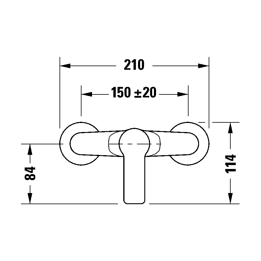 Duravit DC4230001010 - Nástěnná bidetová baterie D-CODE lesklý chrom