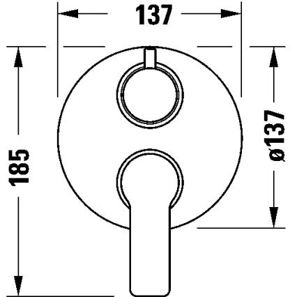 Duravit DC5210008010 - Sprchová baterie pro podomítkovou instalaci D-CODE lesklý chrom