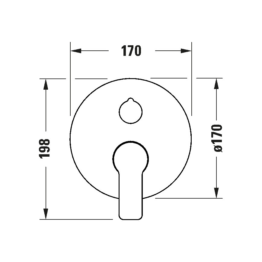 Duravit DC5210012046 - Vanová baterie pro podomítkovou instalaci D-CODE matná černá
