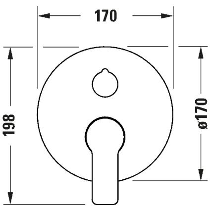 Duravit DC5210018010 - Vanová baterie pro podomítkovou instalaci D-CODE lesklý chrom
